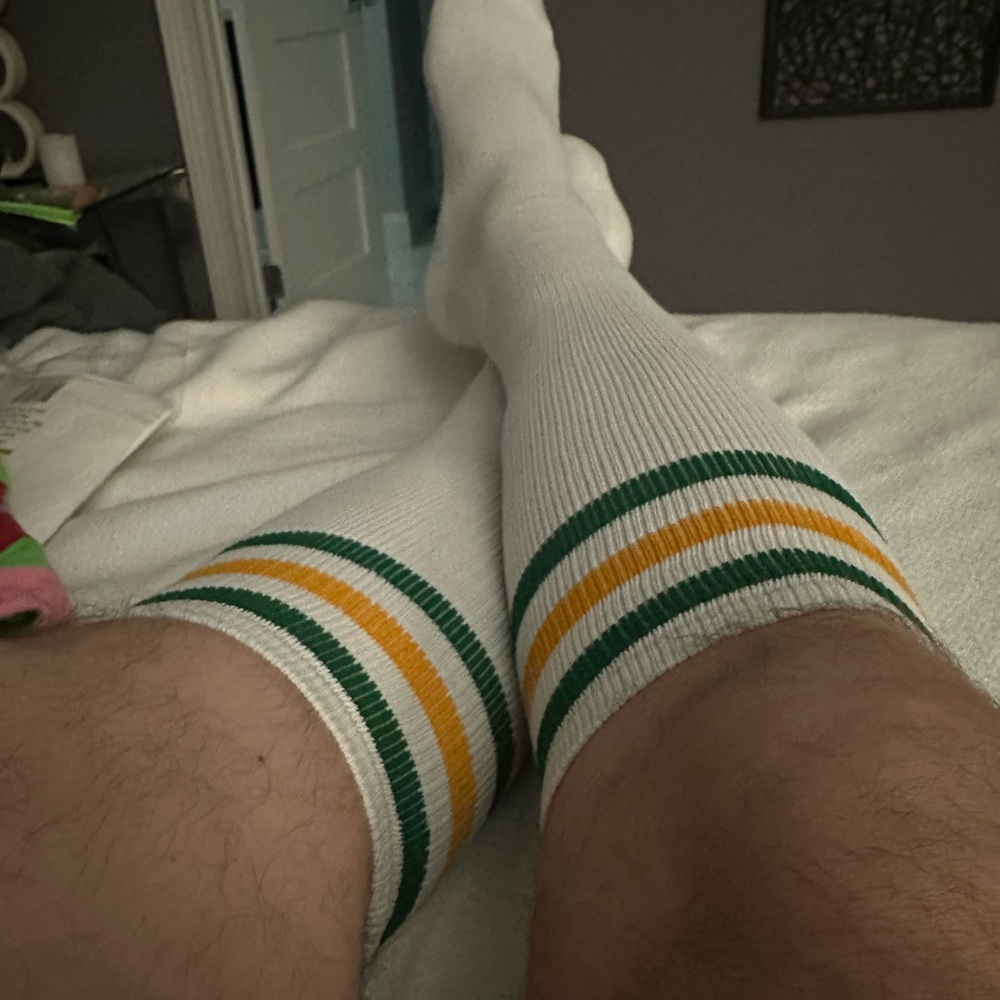 Striped knee high socks